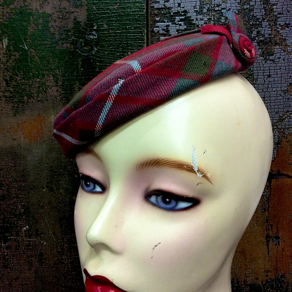 Vintage Plaid Fascinator - Picture 7 of 7